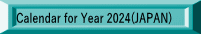 Calendar for Year 2024(JAPAN)